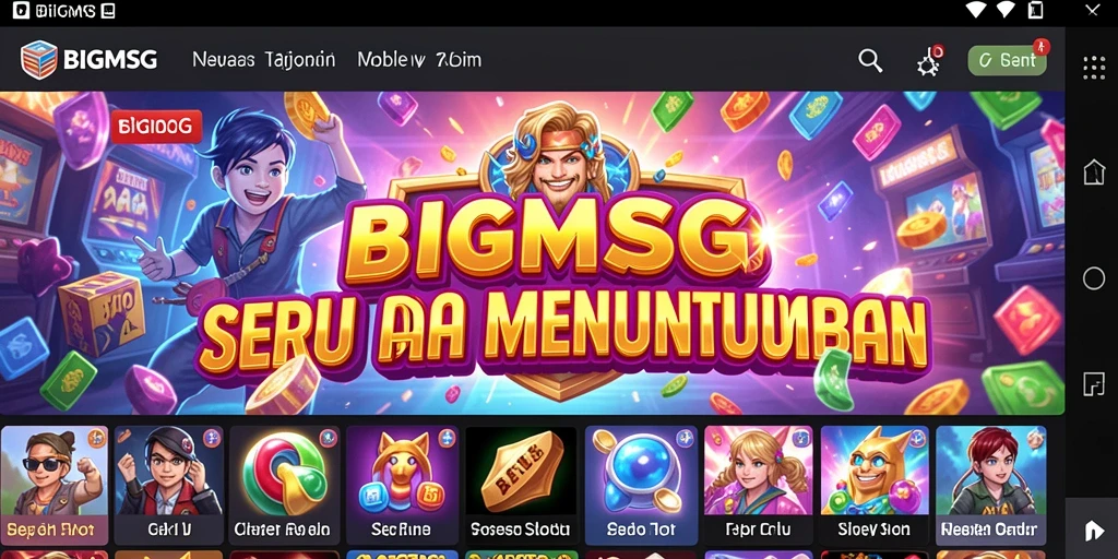 Screenshot utama BIGMSG menunjukkan tampilan gameplay yang menarik dan dinamis.
