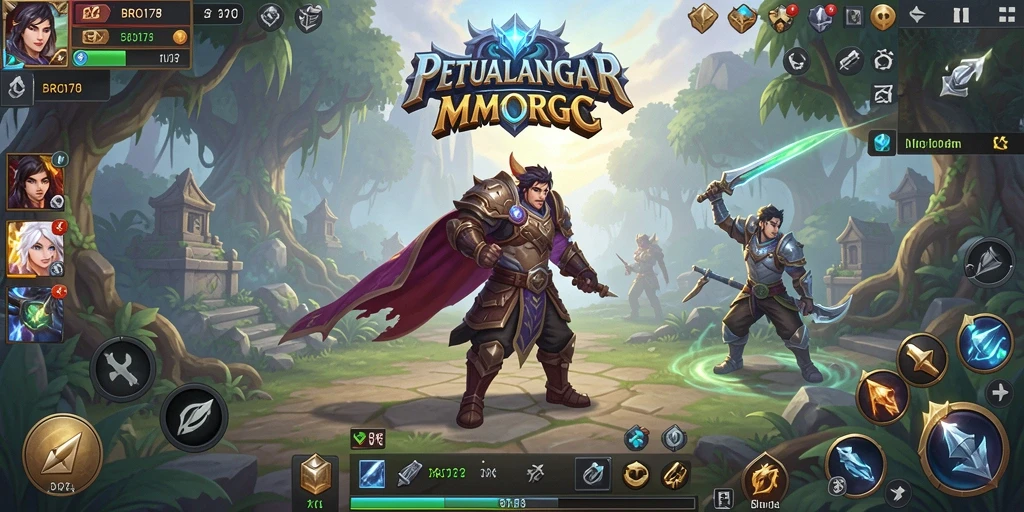 Tampilan gameplay menarik dari BRO178 MMORPG dengan grafis menawan.