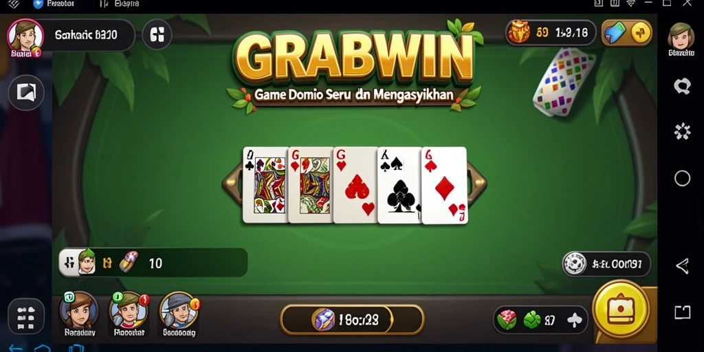 Tampilan gameplay seru dan interaktif dari GRABWIN di layar.