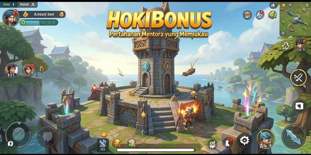 Gameplay HOKIBONUS yang seru di Tower Defense.