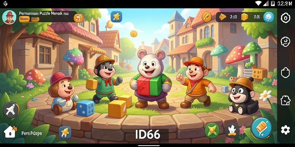 Screenshot gameplay ID66 yang menggambarkan tantangan Puzzle.