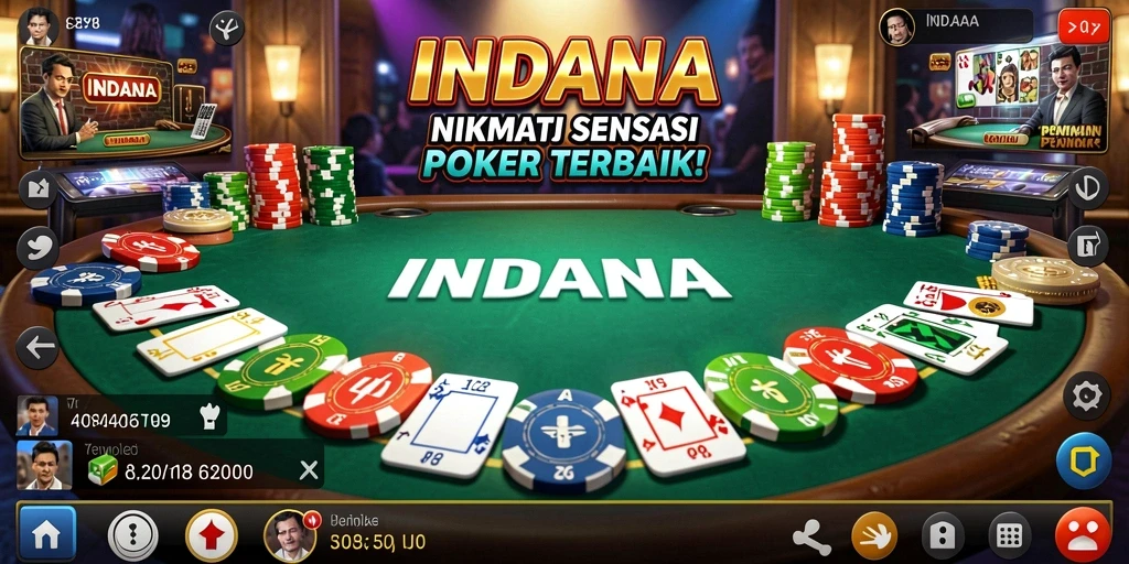 Tampilan gameplay <strong>INDAAA</strong> yang mengasyikkan dengan pemain poker lain.