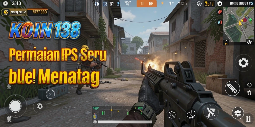 Gameplay seru dalam KOIN138 dengan aksi tembak-menembak yang intens.