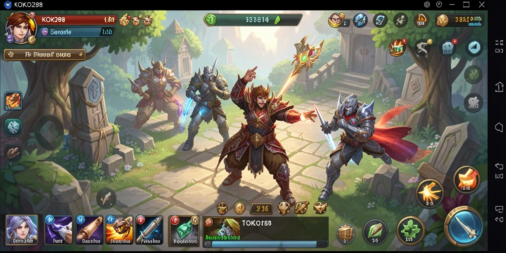 Tampilan gameplay seru dan strategis dalam KOKO288.