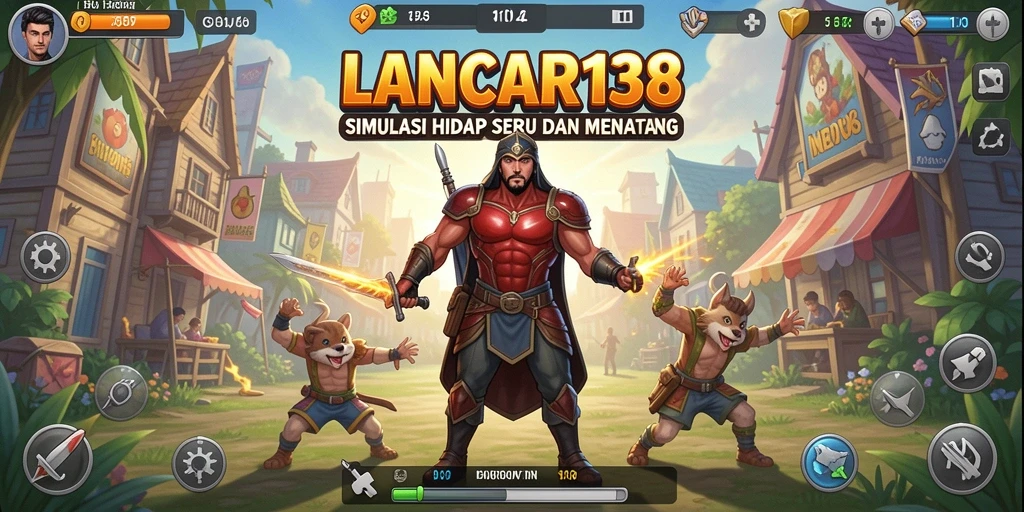 Tampilan gameplay LANCAR138 dengan interaksi karakter yang seru.