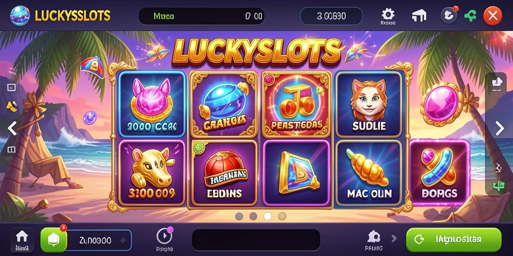 Tampilan gameplay <strong>LUCKYSLOTS</strong> yang dinamis dan penuh strategi.