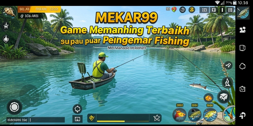 Gameplay Fishing yang seru dan mendebarkan di MEKAR99.