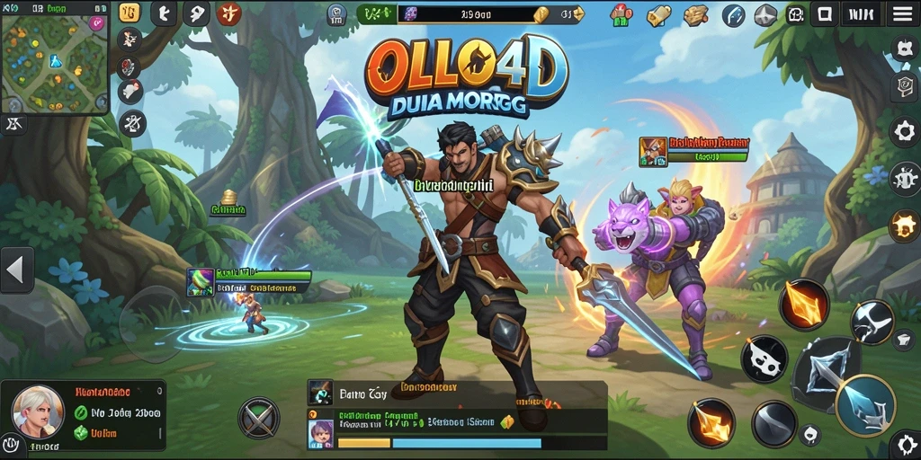 Tampilan gameplay OLLO4D yang menakjubkan di dunia MMORPG.