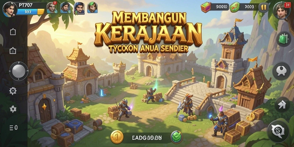 Screenshot utama PT707 menampilkan gameplay seru dalam membangun bisnis Tycoon.