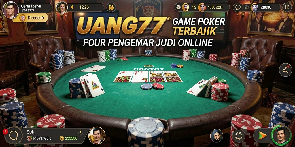 Tampilan gameplay menarik dari UANG77 yang penuh aksi Poker.