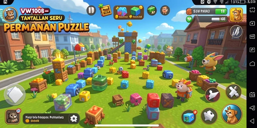 Tampilan gameplay VW108 yang mendebarkan dalam menyelesaikan puzzle.
